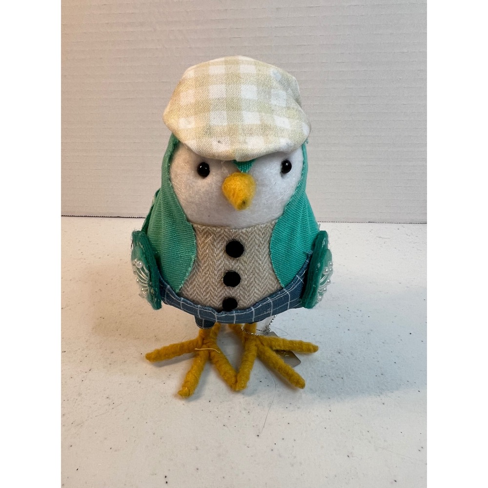 Target Featherly Friends Poppy Bird 2018 Fall Harvest Fabricβ Figurine Teal Blue